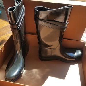 Coach Tara Shiny Rubber Rain Boots